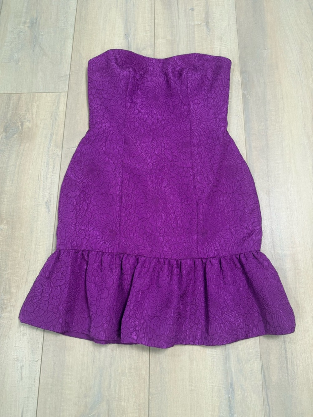 Vera Wang Deep Magenta Evening Dress